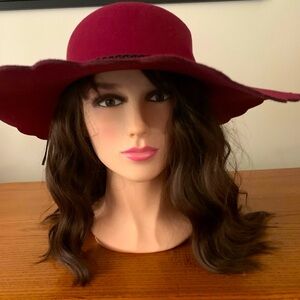 Scalloped Winter Hat by BP in Burgundy